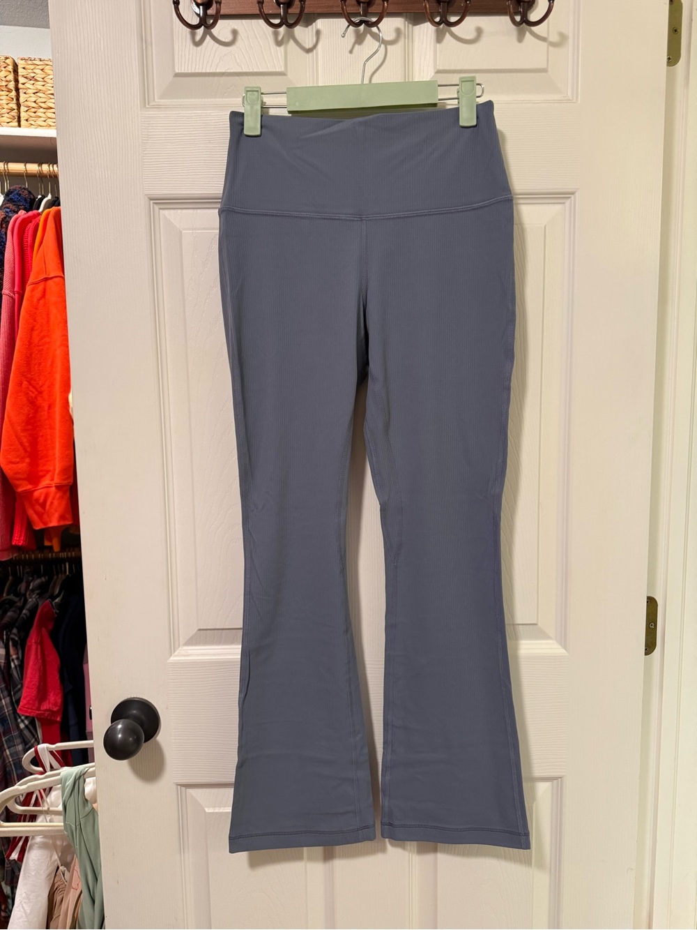 Lululemon Align Ribbed Mini Flare Pant Belgian Blue 8 Extra Short